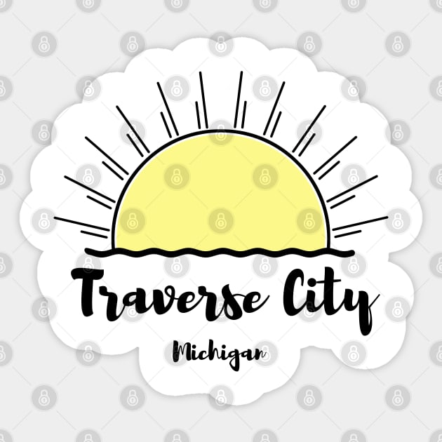 Traverse City Michigan Sticker by Megan Noble